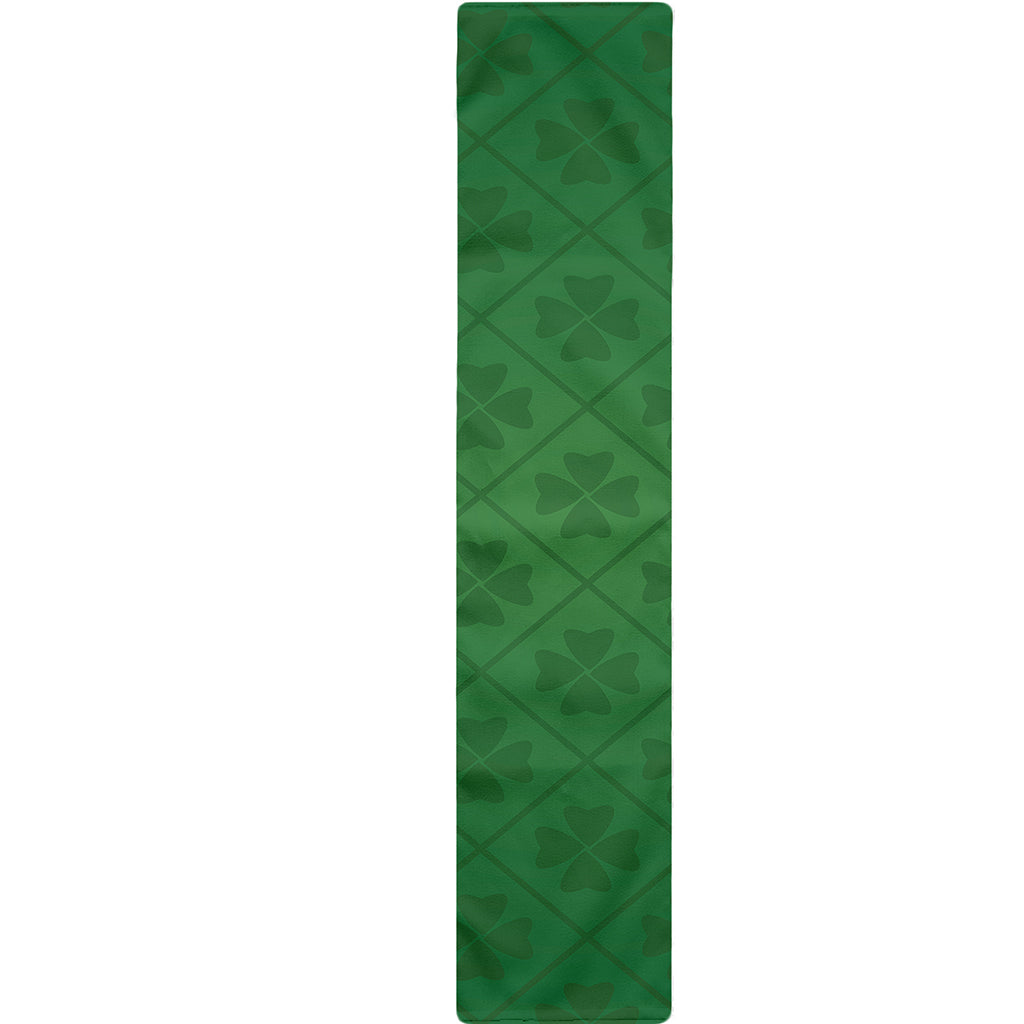 Shamrock St. Patrick's Day Pattern Print Table Runner