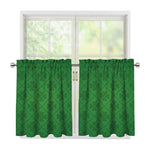 Shamrock St. Patrick's Day Pattern Print Tier Curtains