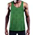 Shamrock St. Patrick's Day Pattern Print Men's Workout Tank Top