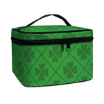 Shamrock St. Patrick's Day Pattern Print Travel Makeup Bag