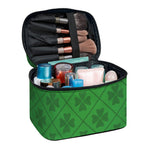 Shamrock St. Patrick's Day Pattern Print Travel Makeup Bag