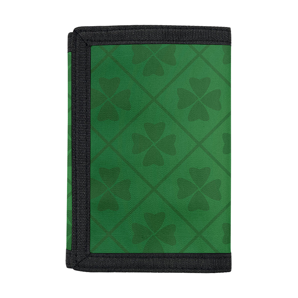 Shamrock St. Patrick's Day Pattern Print Trifold Wallet