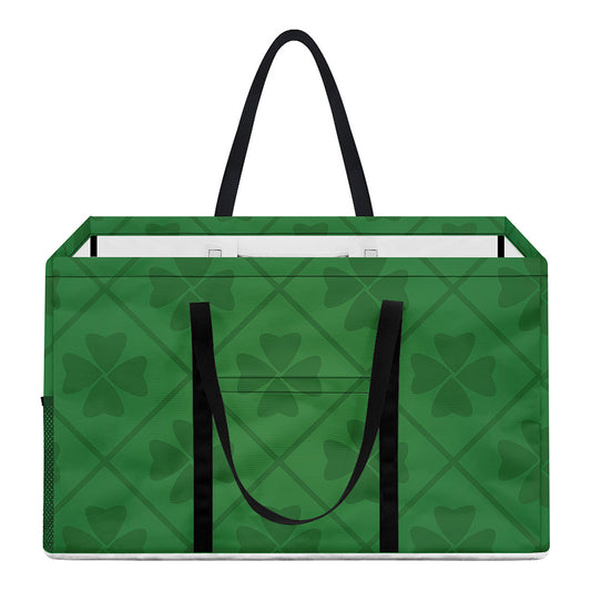 Shamrock St. Patrick's Day Pattern Print Utility Tote Bag