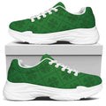 Shamrock St. Patrick's Day Pattern Print White Chunky Shoes
