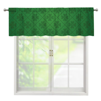 Shamrock St. Patrick's Day Pattern Print Window Valance