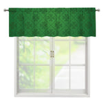 Shamrock St. Patrick's Day Pattern Print Window Valance