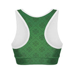 Shamrock St. Patrick's Day Pattern Print Women's Sports Bra