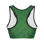 Shamrock St. Patrick's Day Pattern Print Women's Sports Bra
