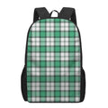 Shamrock St. Patrick's Day Tartan Print 17 Inch Backpack