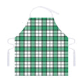 Shamrock St. Patrick's Day Tartan Print Adjustable Apron