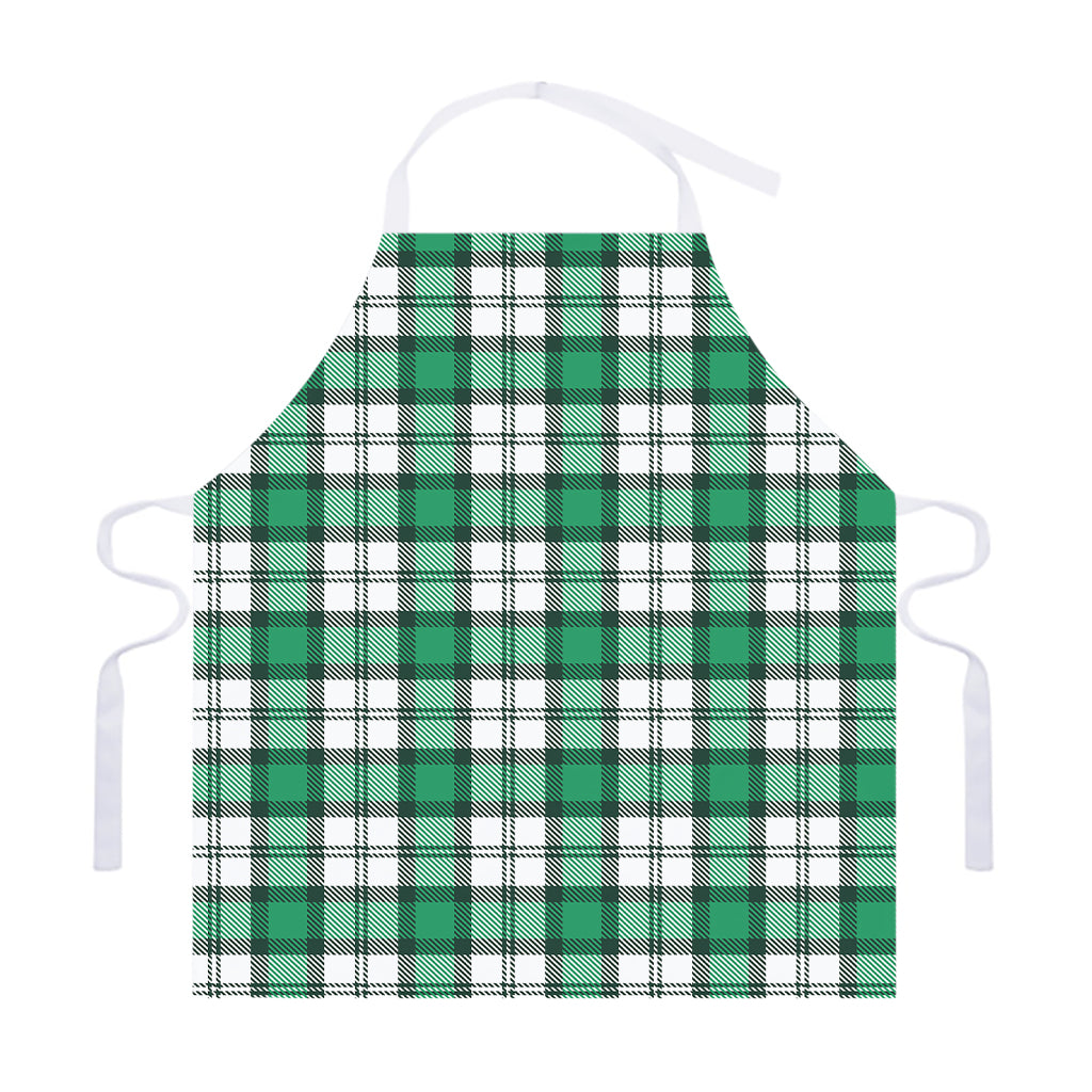 Shamrock St. Patrick's Day Tartan Print Adjustable Apron