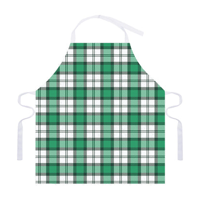 Shamrock St. Patrick's Day Tartan Print Adjustable Apron