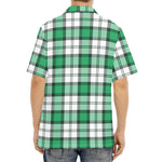 Shamrock St. Patrick's Day Tartan Print Aloha Shirt