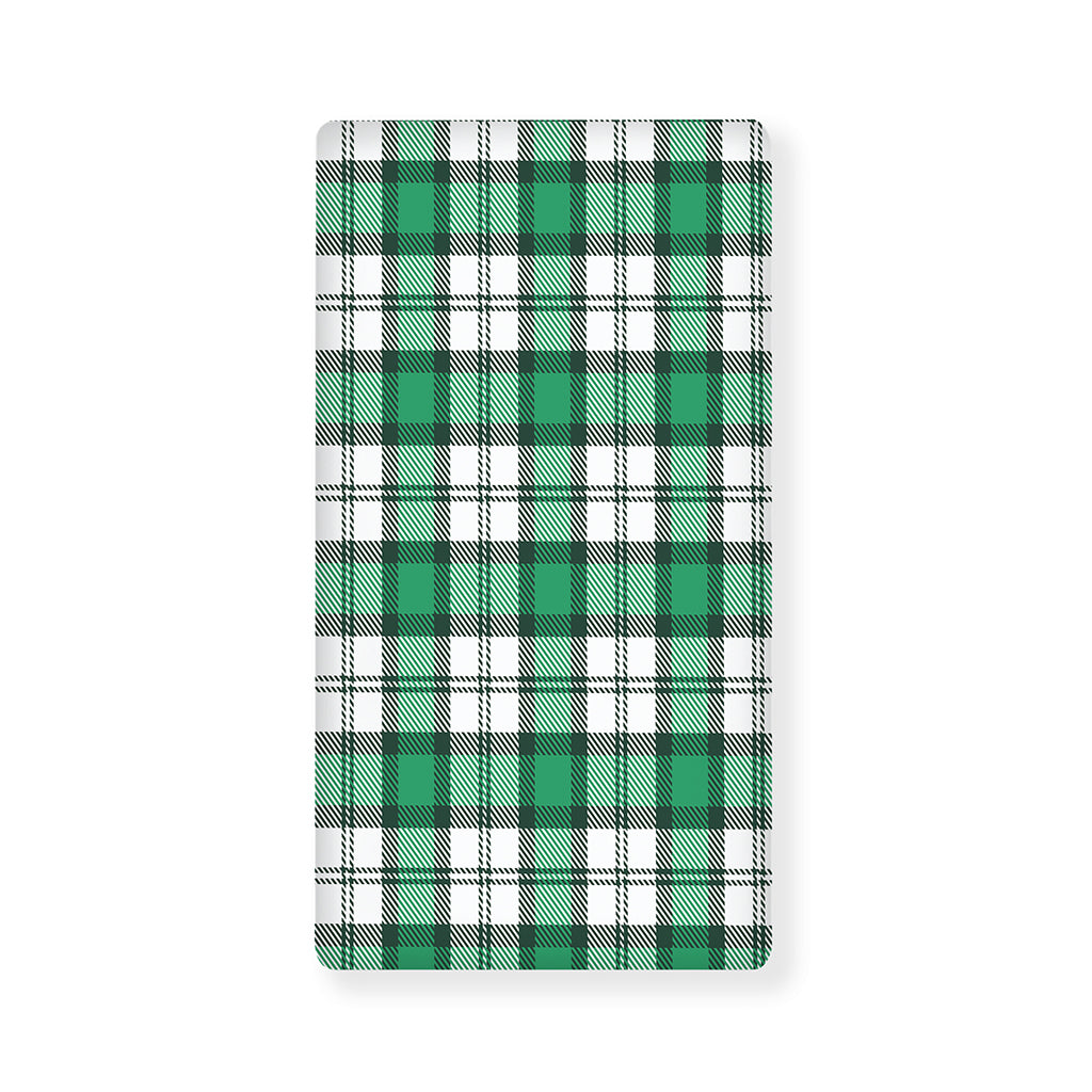 Shamrock St. Patrick's Day Tartan Print Baby Crib Sheet