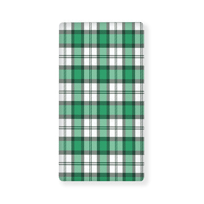 Shamrock St. Patrick's Day Tartan Print Baby Crib Sheet