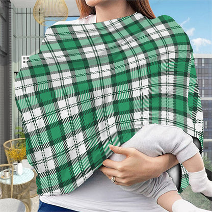 Shamrock St. Patrick's Day Tartan Print Baby Seat Cover