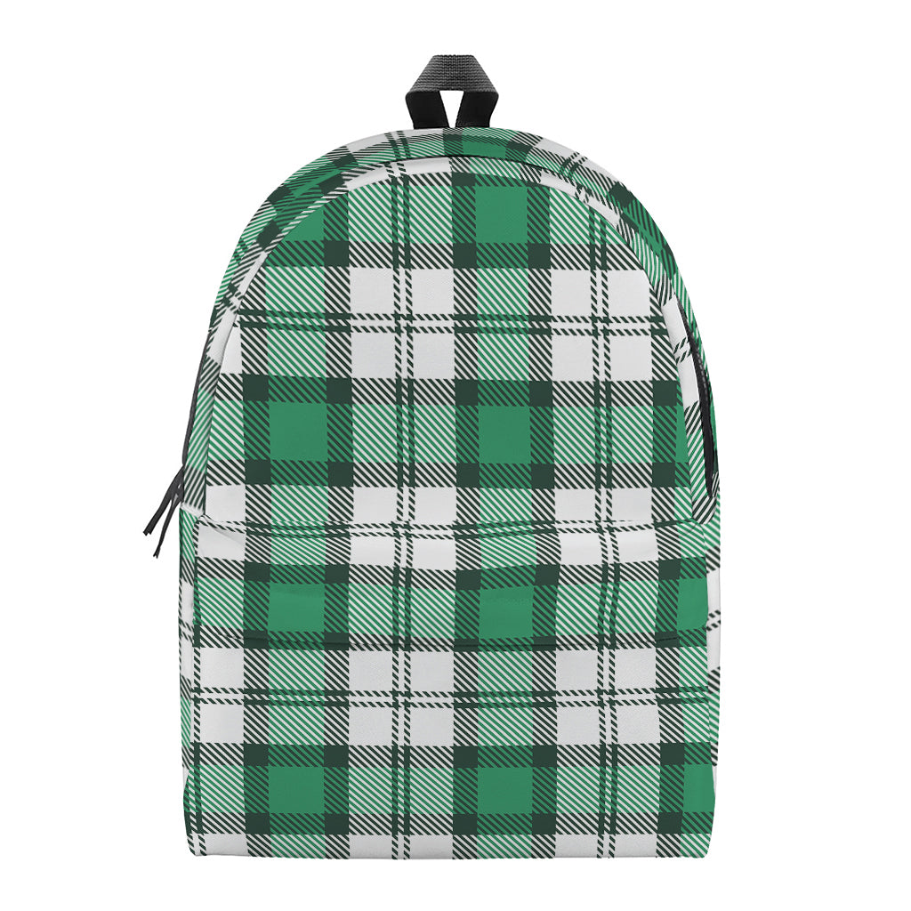 Shamrock St. Patrick's Day Tartan Print Backpack