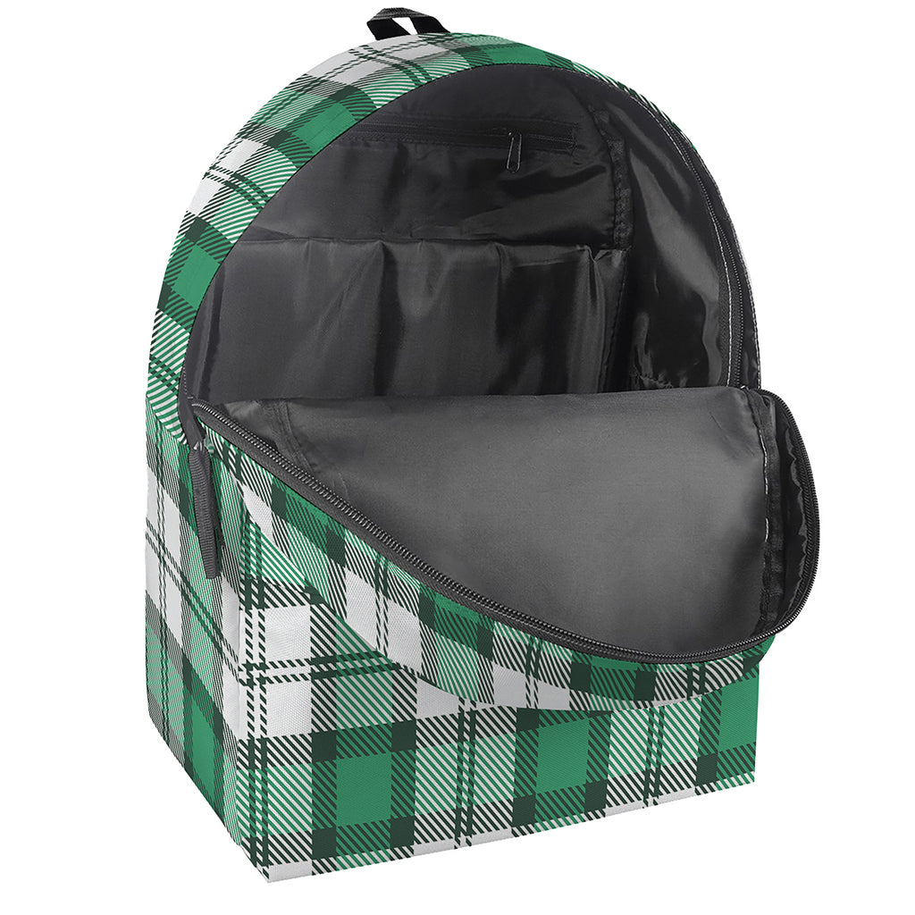 Shamrock St. Patrick's Day Tartan Print Backpack