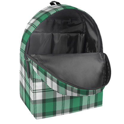 Shamrock St. Patrick's Day Tartan Print Backpack