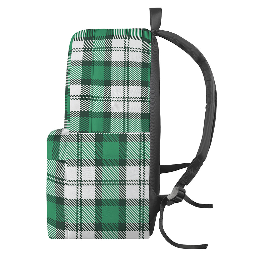 Shamrock St. Patrick's Day Tartan Print Backpack