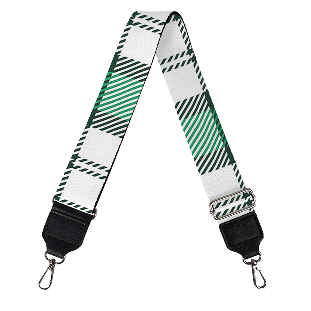 Shamrock St. Patrick's Day Tartan Print Bag Strap