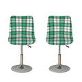 Shamrock St. Patrick's Day Tartan Print Bar Stool Covers