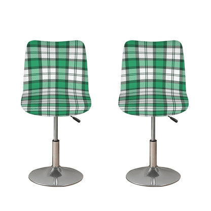 Shamrock St. Patrick's Day Tartan Print Bar Stool Covers