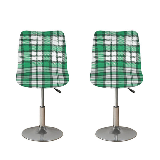 Shamrock St. Patrick's Day Tartan Print Bar Stool Covers