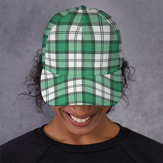 Shamrock St. Patrick's Day Tartan Print Baseball Cap