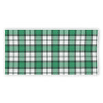 Shamrock St. Patrick's Day Tartan Print Beach Towel