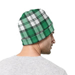 Shamrock St. Patrick's Day Tartan Print Beanie