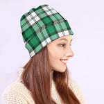 Shamrock St. Patrick's Day Tartan Print Beanie