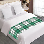 Shamrock St. Patrick's Day Tartan Print Bed Runner