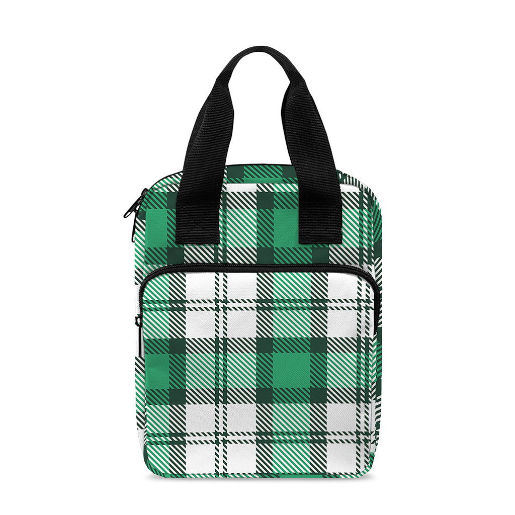 Shamrock St. Patrick's Day Tartan Print Bible Tote Bag