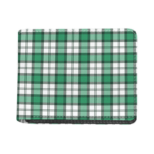 Shamrock St. Patrick's Day Tartan Print Bifold Wallet