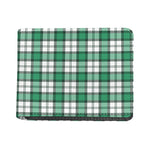 Shamrock St. Patrick's Day Tartan Print Bifold Wallet