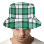 Shamrock St. Patrick's Day Tartan Print Bucket Hat