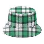 Shamrock St. Patrick's Day Tartan Print Bucket Hat