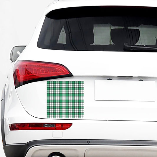 Shamrock St. Patrick's Day Tartan Print Car Sticker