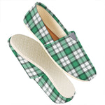 Shamrock St. Patrick's Day Tartan Print Casual Shoes