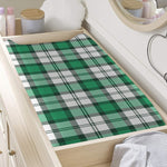 Shamrock St. Patrick's Day Tartan Print Changing Pad Cover
