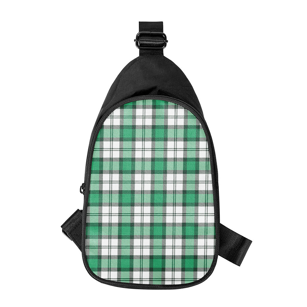 Shamrock St. Patrick's Day Tartan Print Chest Bag