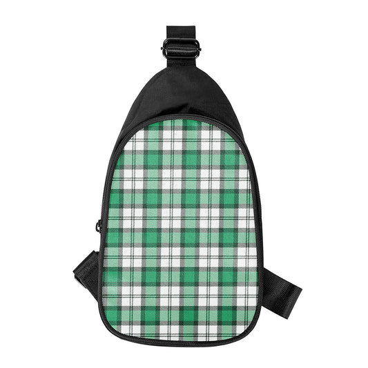 Shamrock St. Patrick's Day Tartan Print Chest Bag