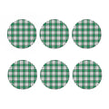 Shamrock St. Patrick's Day Tartan Print Coaster Set
