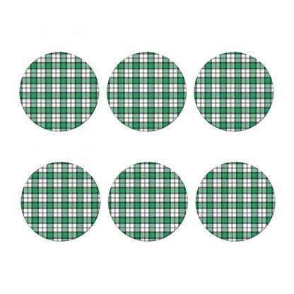 Shamrock St. Patrick's Day Tartan Print Coaster Set