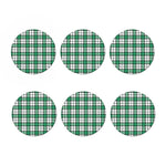 Shamrock St. Patrick's Day Tartan Print Coaster Set