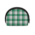 Shamrock St. Patrick's Day Tartan Print Coin Purse