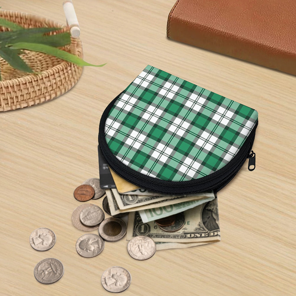 Shamrock St. Patrick's Day Tartan Print Coin Purse