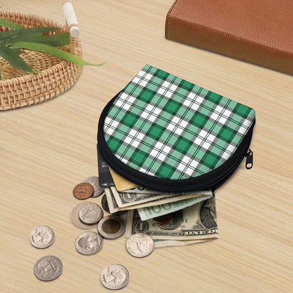 Shamrock St. Patrick's Day Tartan Print Coin Purse