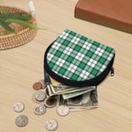 Shamrock St. Patrick's Day Tartan Print Coin Purse